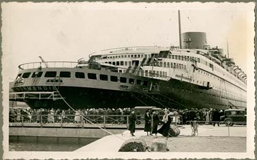 PAQUEBOT S/S NORMANDIE - Carte postale classique petit format - Anonyme noir et blanc - Réf site : ANOC-10-1-R-PSB