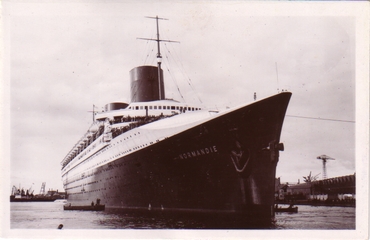 S.S NORMANDIE - Carte postale anonyme anglophone Réf. ANOG 542B-1 Recto