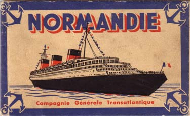 PAQUEBOT S/S NORMANDIE CARNET DE CARTES POSTALES PHOTOS - C.A.P SCHILTIGHEIM