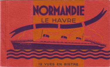 S.S NORMANDIE CARNET SEPIA C.P. ELC 