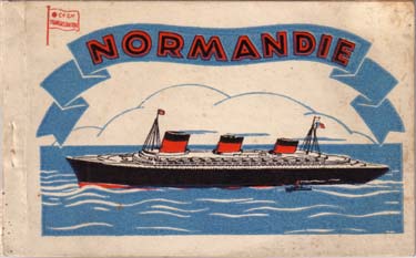 PAQUEBOT S/S NORMANDIE CARNET DE CARTES POSTALES PHOTOS COULEURS - C.A.P SCHILTIGHEIM