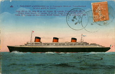 PAQUEBOT S.S NORMANDIE - Carte postale classique couleurs - Editeur CAP - Schiltigheim - Réf. site : CAPCOC 1-1 PSB