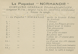 Paquebot Normandie - Carnet de photos petit format - Editeur : TITO - REF. SITE : CARPHOTTITO 1 - LEGENDES DES PHOTOS