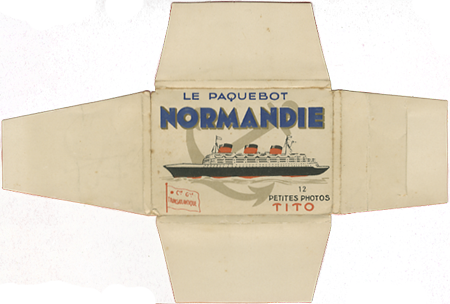 Paquebot Normandie - Carnet de photos petit format - Editeur : TITO - Carnet 4 : Etui extérieur