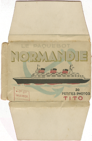 Paquebot Normandie - Carnet de photos petit format - Editeur : TITO - Carnet 6 : Etui extérieur