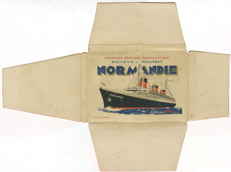 Paquebot Normandie - Carnet de photos petit format - Editeur : TITO - Carnet 5 : Etui extérieur