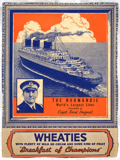 ETIQUETTE DE BOITE DE CEREALES WHEATIES