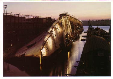 S.S NORMANDIE CARTE POSTALE 15x9 GLACEE COULEURS