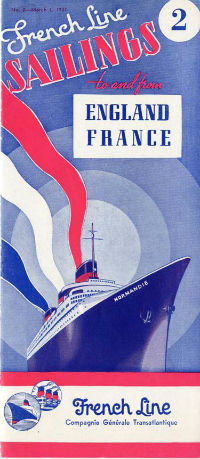 S.S NORMANDIE - CALENDRIER-TARIF 1937 - Réf. CT 1937-2