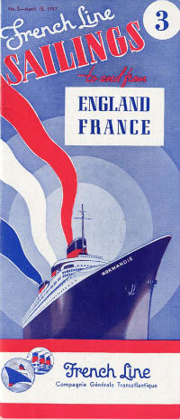 S.S NORMANDIE - CALENDRIER-TARIF 1937 - Réf. CT 1937-3