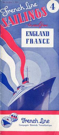 S.S NORMANDIE - CALENDRIER-TARIF 1937 - Réf. CT 1937-4