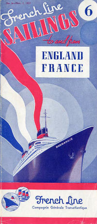 S.S NORMANDIE - CALENDRIER-TARIF 1937 - Réf. CT 1937-6