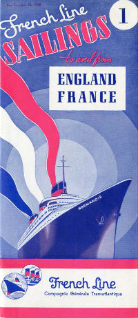 S.S NORMANDIE - CALENDRIER-TARIF 1938 - Réf. CT 1938-1