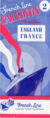 S.S NORMANDIE - CALENDRIER-TARIF 1938 - Réf. CT 1938-2