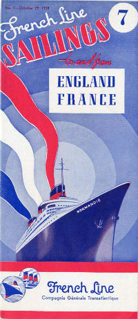 S.S NORMANDIE - CALENDRIER-TARIF 1938 - Réf. CT 1938-7