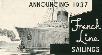 S.S NORMANDIE - CALENDRIER-TARIF 1937 - Réf. CTD 1937-1-1