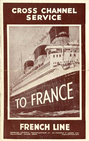 S.S NORMANDIE - CALENDRIER-TARIF 1935 - Réf. CTDA 1935-1