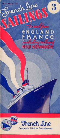 S.S NORMANDIE - CALENDRIER-TARIF 1936 - Réf. CTDUS 1936-3