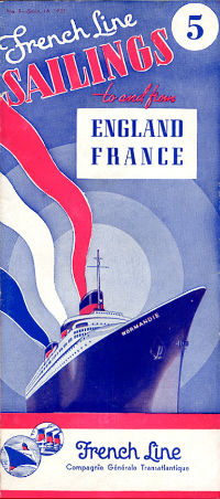 S.S NORMANDIE - CALENDRIER-TARIF 1937 - Réf. CT 1937-5