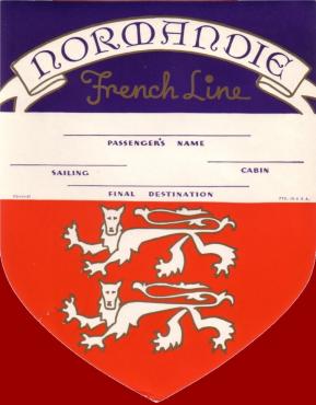 ETIQUETTE DE BAGAGE 1ère CLASSE BLASON 1-1937-1