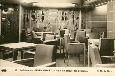 S.S NORMANDIE - CARTE POSTALE CLASSIQUE SEPIA EDITEUR ELD 10-10