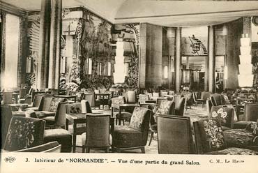 S.S NORMANDIE - CARTE POSTALE CLASSIQUE SEPIA EDITEUR ELD 10-3