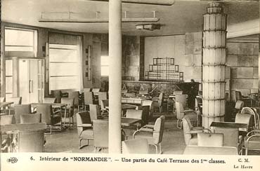 S.S NORMANDIE - CARTE POSTALE CLASSIQUE SEPIA EDITEUR ELD 10-6