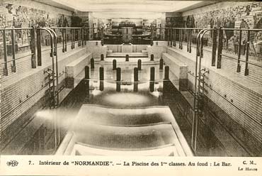 S.S NORMANDIE - CARTE POSTALE CLASSIQUE SEPIA EDITEUR ELD 10-7