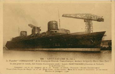 S/S NORMANDIE - Carte postale Petit format classique GAB-ARTC 2-2-159