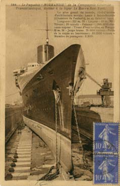 S/S NORMANDIE - Carte postale Petit format classique GAB-ARTC 5-2-166