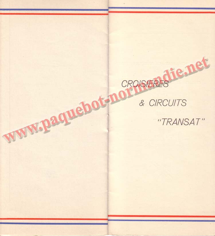 PAQUEBOT NORMANDIE - LISTE DES PASSAGERS DU 3 NOVEMBRE 1937 - 1ère CLASSE / 1-7