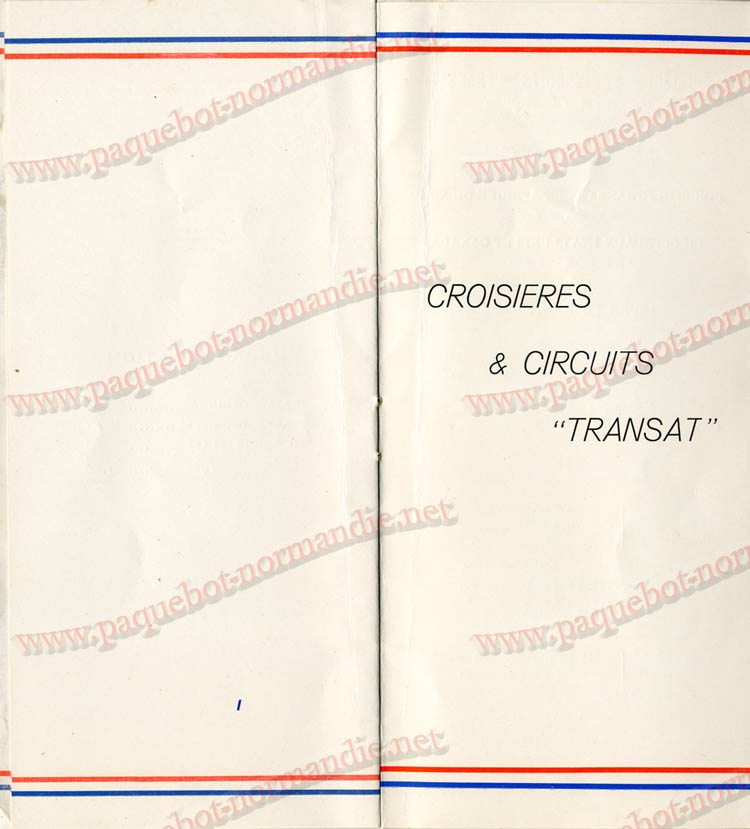 PAQUEBOT NORMANDIE - LISTE DES PASSAGERS DU 04 AOUT 1937 - 1ère CLASSE / 1-7