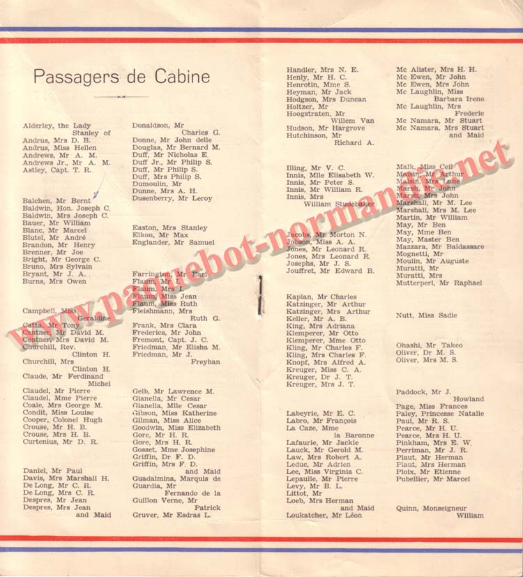 LISTE PASSAGERS DU 8 JUILLET 1936 / 1-2