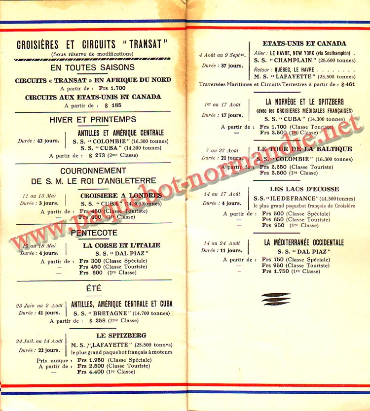 LISTE PASSAGERS DU 14 AVRIL 1937 - 3ème CLASSE / 3-6