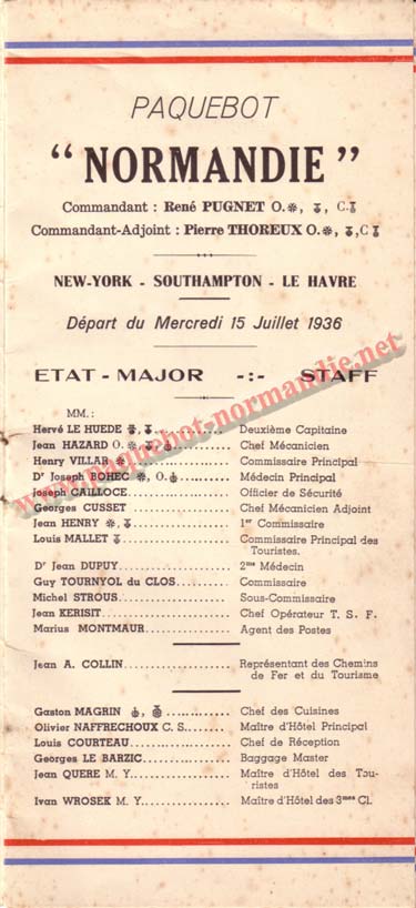 LISTE PASSAGERS DU 15 JUILLET 1936 / 3-1