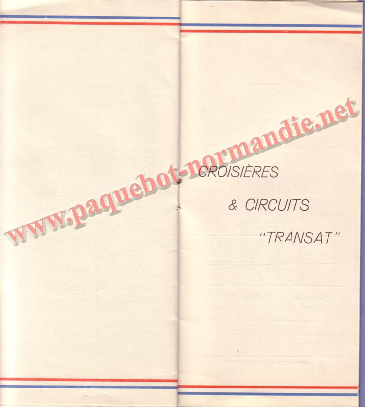 PAQUEBOT NORMANDIE - LISTE DES PASSAGERS DU 17 MAI 1939 - 2ème CLASSE / 2-7