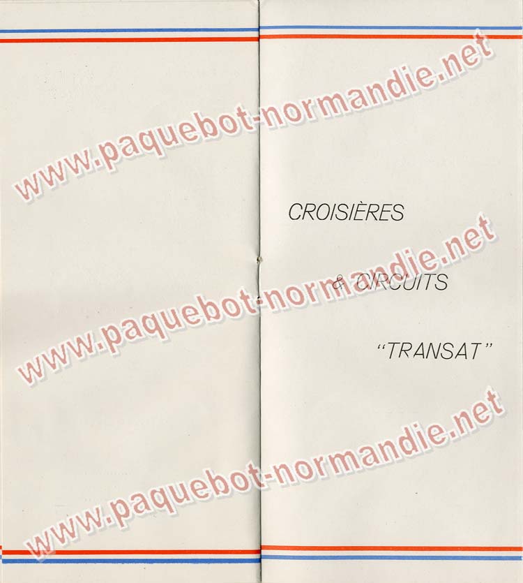 S.S NORMANDIE - LISTE PASSAGERS DU 23 AOUT 1939 - 3ème CLASSE / 3-7