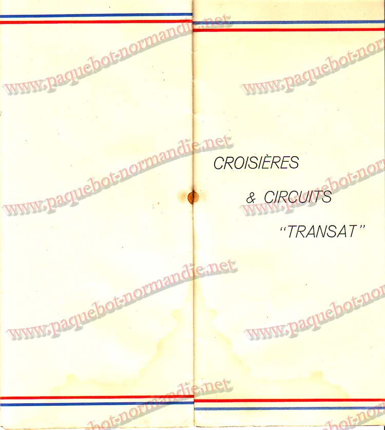 S.S NORMANDIE - LISTE PASSAGERS DU 24 AOT 1938 - 3ème CLASSE / 3-7