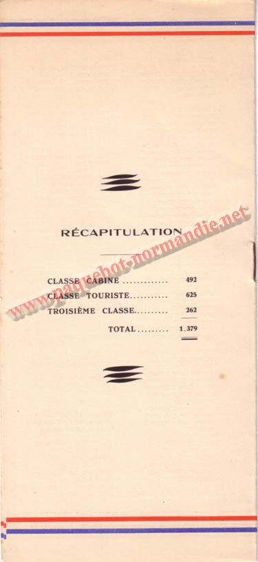 LISTE PASSAGERS DU 29 JUILLET 1936 - 2ème CLASSE / 2-5