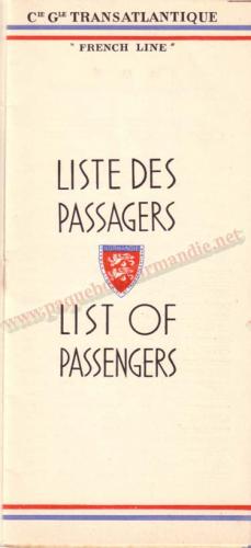 LISTE PASSAGERS 29.05.35 / 2-1