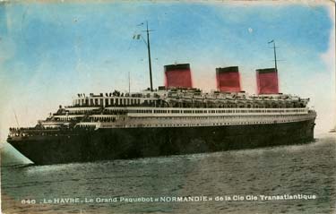 PAQUEBOT S.S NORMANDIE - Carte postale glacée couleurs Editeur MEUNIER Edtion Réf. MEUCOG 1-646 PSB