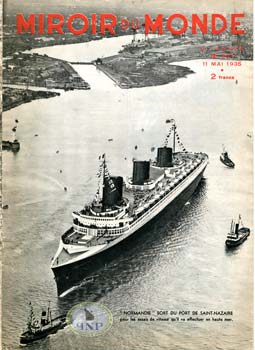 S.S Normandie - Le Miroir du Monde 11 Mai 1935 - Couverture - Article sur le départ pour les essais