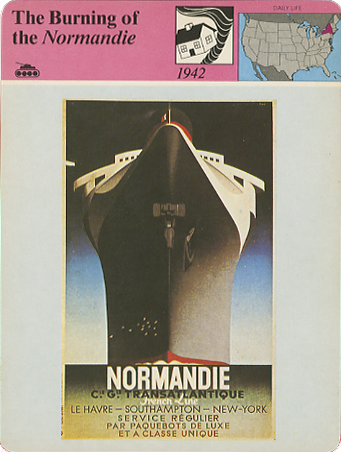 Paquebot Normandie - Fiche déditeur de collection PANARIZON PUBLISHING Corp. - USA