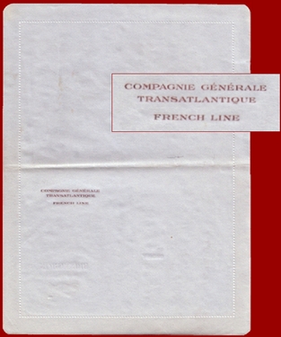 PAQUEBOT NORMANDIE - CARTE-LETTRE PAPIER BLEU AVEC EN-TETE EXTERIEUR 4-2