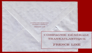 PAQUEBOT NORMANDIE - ENVELOPPE FRENCH LINE POUR PAPIER A LETTRE 4-1