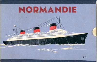 PAQUEBOT S.S NORMANDIE - PLAN 1ère CLASSE `RAPAG` AVEC TIRETTES - REF. SITE RAPAG RECTO