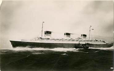 PAQUEBOT S.S. NORMANDIE - CARTE PHOTO ANGLETERRE GLACEE - EDITEUR : REAL PHOTOGRAPHS - LIVERPOOL - Réf. SITE : REALE 1-88 PSB