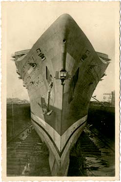 PAQUEBOT S.S NORMANDIE - Carte postale classique Noir et Blanc - Editeur STUDIO REBINS - Réf. REBINSC 3-2 PS