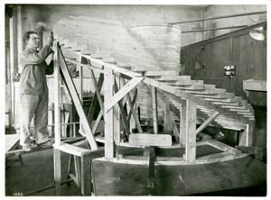 S.S NORMANDIE - S.P.C.N (Société Provençale de Construction Navale) - Photo 1 - Modèle d`hélice en construction