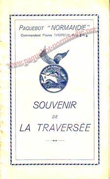 PAQUEBOT NORMANDIE - Carte-souvenir de la traversée du 7 au 12 Juin 1937 - 1